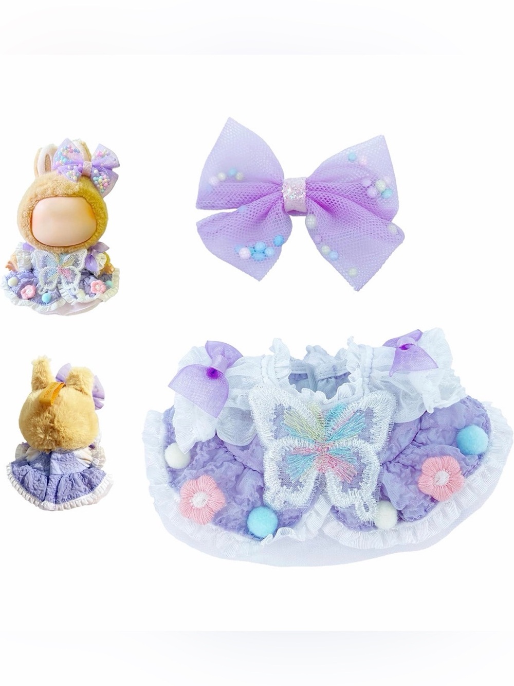 Purple Labubu Outift and Bow
